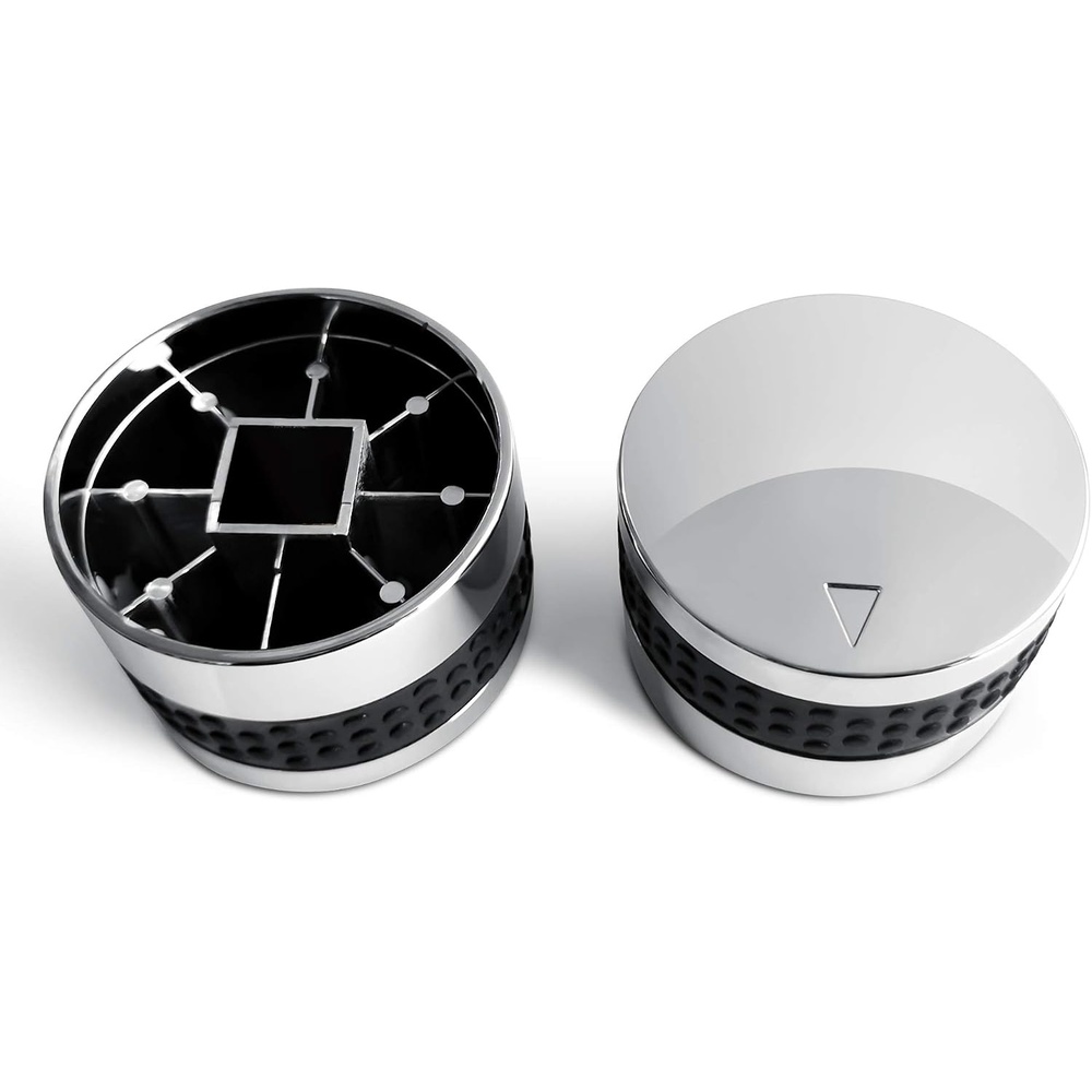 image:imageUnicook 2 Pack Grill Control Knobs Replacement Chrome Plated Plastic with Nonslip Grip Fit BBQ Gas Grills with D Shaped Valve Stem NOT Fit Recessed Flush Valve Stem Include 2 Knobs and 6 Adaptors